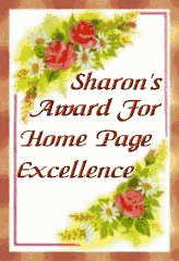 Sharon's Award For Home Page Excellence